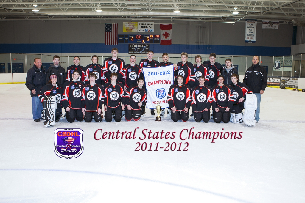 CSDHL Champions - Huskies Midget Major and Coach Gedzun